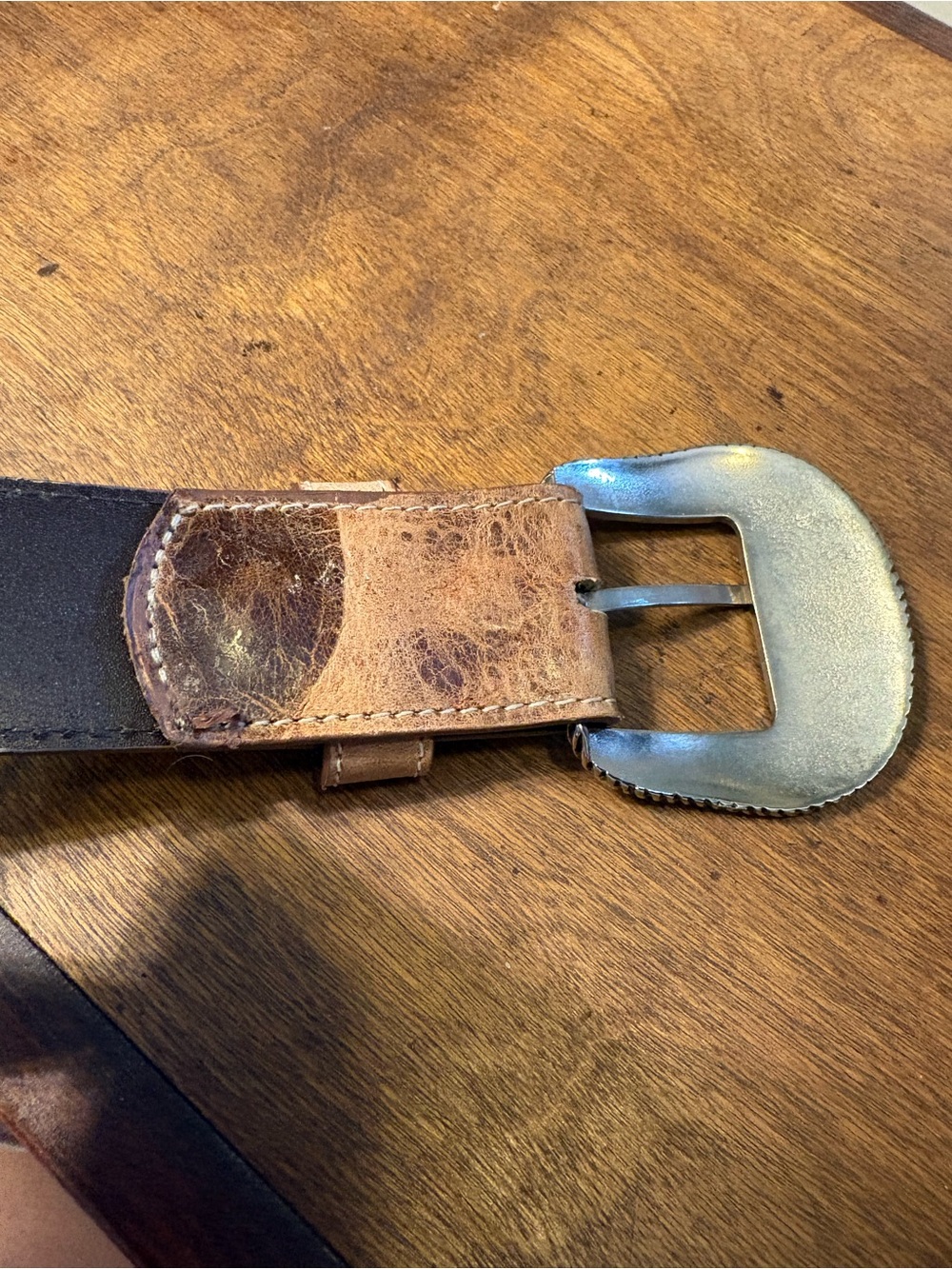 Women’s Shyanne | Embroidered Leather Belt with Silver Buckle | L - Picture 13 of 16